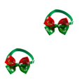 thumbnail image 3 of ziyahi Noël Série Animal Arc Réglable Taille Festival Collier Animal Décoratif Rouge Vert 2Set, 3 of 6