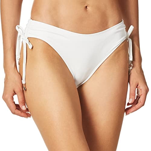 Anne Cole Bas de Bikini Ajustable à Liens Latéraux pour Femme, Blanc, TP