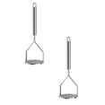 thumbnail image 1 of Oleegame 2PC Heavy Duty Potato Masher Stainless Steel Metal Vegetable Guac 2 Stainless Steel Potato Masher Heavy Duty Metal Vegetable Kitchen Tool Sm Silver, 1 of 7