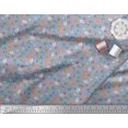 thumbnail image 3 of Soimoi Moss Georgette Fabric Tree,Crab & Fish Ocean Printed Fabric 1 Yard 42 Inch Wide, 3 of 3