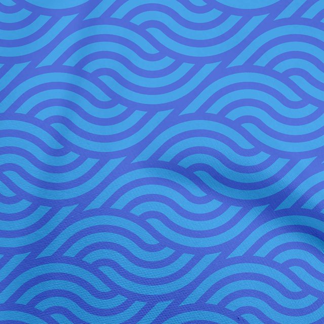 oneOone Polyester Spandex Medium Blue Fabric Abstract Fabric For Sewing Printed Craft Fabric By The Yard 56 Inch Wide