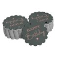 thumbnail image 1 of Inkdotpot Real Rose Gold Foil Happy Birthday Tags Favor Hang Paper Tags 100 Piece, 1 of 6