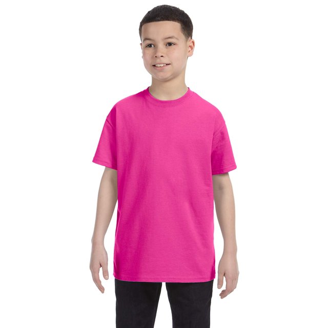 Jerzees Big Boy's Rib Collar Tear Away Label T-Shirt, Style 29B