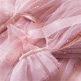thumbnail image 4 of LOVZFMLL Jupe Princesse pour Filles d'Été à Manches Courtes, à Volants, Col Rond, en Dentelle Brodée, en Maille, avec Nœud, 4 of 8