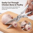 thumbnail image 2 of Multifunctional Heavy Duty Kitchen Shears, Stainless Steel Kitchen Scissors, Meat, Bone, Fish, All Purpose Kitchen Scissors for Food with Fish Scaler, Bottle Opener and Safety Lock (2PC), 2 of 8