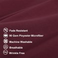 thumbnail image 3 of PiccoCasa 2 Pcs Body Pillowcases Microfiber Envelope Long Pillowcover, Standard Wine, 3 of 8