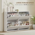 thumbnail image 4 of HOMCOM Armoire de Rangement pour Chaussures Rabattable, Étagère à Chaussures en Bois, Étagère d'Entrée, 4 of 10