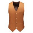 thumbnail image 1 of Birdeem Débardeur pour Hommes Rayé Mode Rétro avec Poches Simple Boutonnage Col en V Débardeurs Blouse, 1 of 1
