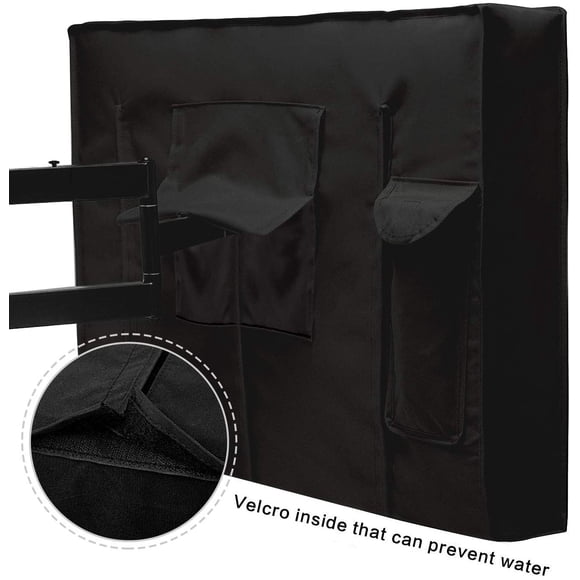 Outdoor TV Cover 46 to 48 inches, Bottom Seal, Waterproof and Weatherproof, Fits Up to 44.5W x 27.5H inches