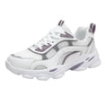 thumbnail image 2 of XIAQUJ Chaussures de Course à Lacets pour Femmes Chaussures de Sport Espadrilles Blanches Espadrilles Mode pour Femmes Violet 6.5(37), 2 of 8