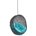thumbnail image 4 of Modway Encase Swing Outdoor Patio Lounge Chair without Stand in Black/Turquoise, 4 of 8