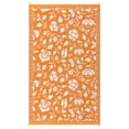 thumbnail image 4 of Nanan 5x8 Waterproof Outdoor Rug, All-Weather Floral Pattern Patio Mat, UV Resistant, Stain Resistant, Easy Clean Plastic Rug for Yard, Deck, Balcony, Camping,Orange/White, 4 of 8