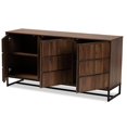 thumbnail image 2 of Allora Brown Finished Wood and Black Metal Dining Room Buffet, 2 of 9