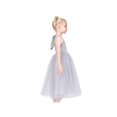 thumbnail image 2 of Robe Fille Gris Col Licou Fête Dentelle Tulle Élégante Sans Manches 6 Ans, 2 of 6