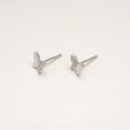thumbnail image 3 of Mercie Boucles d'Oreilles Clous Papillon en Argent Sterling Plaqué Rhodium avec Zircon Cubique, Bijoux Délicats pour Femmes, 3 of 8