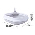 thumbnail image 3 of DOLITY Anti ing Cat Litter Box with Surrounded Top Cover Tray Sand Box Detachable Gray Large, 3 of 9