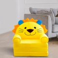 thumbnail image 3 of Infant Couch Cover, Foldable Furniture Protector Sofa Bed Cover Washable Cartoon Yellow Lion, 3 of 9