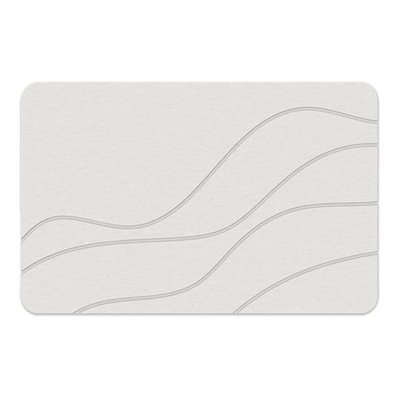Diatomaceous Earth Stone Bath Mat Quick Drying Water Absorbing Shower Rug Non- Bathroom Floor Mat Natural Diatomite Material for Bath Tub