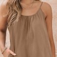 thumbnail image 4 of AherBiu Wide Leg Short Jumpsuits for Women Sleeveless Spaghetti Strap Summer Boho Rompers with Pockets, 4 of 7