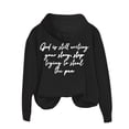 thumbnail image 4 of Prolriy Chandails à Capuchon pour Femmes, Sweat à Capuche Décontracté Imprimé Dieu Qui Écrit Encore pour Femmes Noir TTTG, 4 of 4