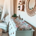 thumbnail image 4 of Lubelski Cradle Sheets Flower Print Removable Blend Fabric Mattress Changing Pad Cover for Bassinet Mattress, 4 of 12