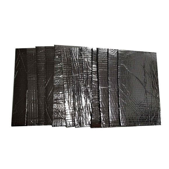 12PCS 5mm Car Firewall Sound Deadener Heat Shield Insulation Audio Noise Insulation Deadening Material Mat Pad
