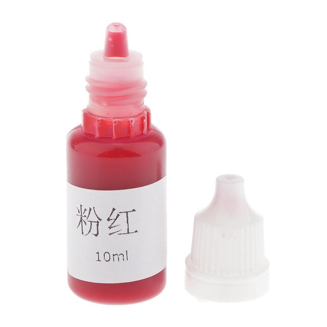 Rongfmy 10 ml Colorants Pigments Bricolage Rose, Affichés dans une Bouteille en Plastique Compacte avec un Bouchon Blanc à Vis Placé à Côté. l'Étiquette Comprend un Texte Non Anglais et Précise un volume de 10 ml. Convient à la Fabrication de Savon, aux Bombes de Bain, aux Bricolages en Résine et à d'Autres Projets Créatifs. Fait avec des Ingrédients Naturels, Véganes et Sûrs pour la Peau.