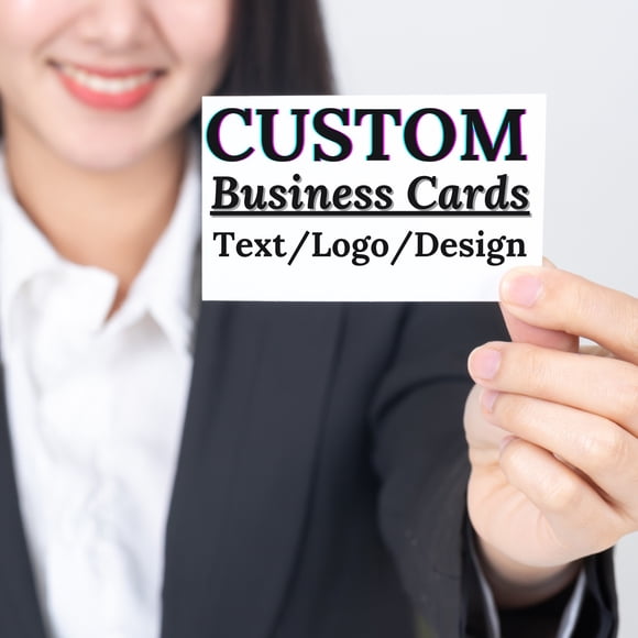 Custom Business Cards for Small Business, Thick Cardstock Double-Sided Printed, 7 Premium Templates or Upload Your Own Design, 3.5" x 2", 100 Cards