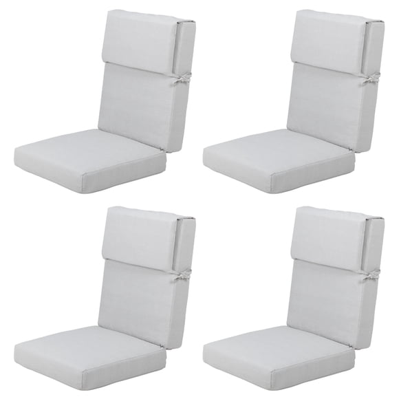 Aoodor Coussins de Chaise d'Extérieur 4 Pcs 45 x 22 x 4 Pouces Coussin de Siège pour Mobilier de Patio - Gris Pâle