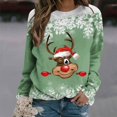 thumbnail image 2 of Femmes Pulls- Pull Drop Épaule Col Rond Manches Longues Noël Tricot Sweat-Shirts Floraux Décontractés Tops pour Automne/printemps/hiver Rouge L, 2 of 7