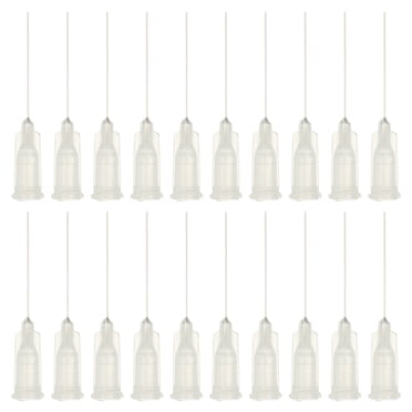 Aiguilles Distributrices 27Ga, 102 Pcs Aiguilles Distributrices Industrielles à Pointe Émoussée 1 Pouce avec Aiguille Luer Lock pour Recharges d'Encres Liquides Colle Adhésive Huile, Transparent