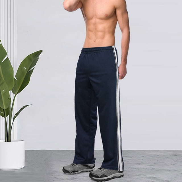 asjyhkr Mens Sweatpants Elastic Waist Drawstring Straight Leg Workout Running Casual Pants with Pockets