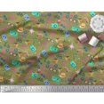 thumbnail image 2 of Soimoi Poly Georgette Fabric Camera,Hat & Briefcase Travel Decor Fabric Printed Yard 42 Inch Wide, 2 of 3
