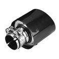 thumbnail image 3 of Carbon Fiber Style Car Modified Single Outlet Exhaust Pipe Muffler Tip Tail Throat 54-101mm, 3 of 9