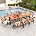 thumbnail image 1 of Costway 9 PCS Patio Dining Set Table with 1.9" Umbrella Hole & 8 Dining Chairs Outdoor, 1 of 7