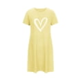 thumbnail image 4 of Rbaofujie Short de Pyjama pour Femmes Nuisette Courte Surdimensionnée pour Femmes Imprimée à Col Rond et Manches Courtes Robe de Nuit Tenue de Détente, 4 of 6