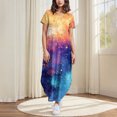 thumbnail image 1 of Ovzne Robes pour Femmes Robe pour Femme Robes pour Femmes Été Décontracté Imprimé Floral Col Rond Manches Courtes Poches Imprimé Robe Longue Robe pour Femmes Manches Courtes Robes Longues Imprimées Cl, 1 of 6