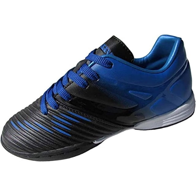 Vizari Liga Chaussures de Soccer d'Intérieur pour Enfants / Durables, Légères et Lavables à la Machine / Semelle Extérieure en Caoutchouc Antidérapante pour une Adhérence Maximale / Ajustement Confortable pour Garçons et Filles en Couleurs Vibrantes, Bleu/noir,4.5