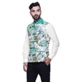 thumbnail image 2 of Atasi Flower Printed Nehru Jacket Mens Bandhgala Ethnic Jacket Party Wear Wedding Clothing-Large, 2 of 4