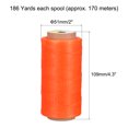 thumbnail image 2 of Unique Bargains 186 Yards 210D/1mm Leather Sewing Thread Polyester Waxed Cord, Orange, 2 of 5