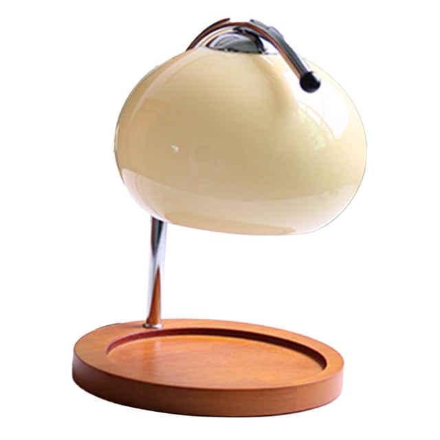 Candle Warmer Lamp, Retro Candle Lamp Warmer with a vintage design, featuring a solid wood base, iron art frame, and glass dome. This electric lamp is ideal for melting wax and aromatherapy candles, creating a cozy ambiance. Adjustable light brightness makes it suitable for home or bedroom decor.