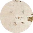 thumbnail image 1 of Ahgly Company Indoor Round Abstract Wheat Beige Abstract Area Rugs, 5' Round, 1 of 6