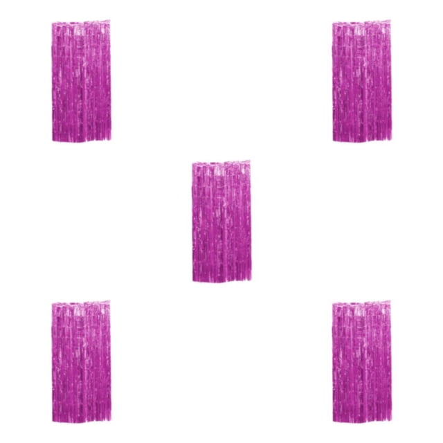 relayinert Vibrant Feuille Frange Rideau Large Application et Options Personnalisables Rose 3*1M 5Set