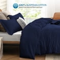 thumbnail image 3 of 500 TC 100% Egyptian Cotton Duvet Cover Zipper Closur Ultra Soft Durable and Fade Resistant Solid Pattern, 3 of 7