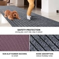 thumbnail image 3 of ANTPOP Runner Rug Non-slip Accent Rugs Washable Hallway Durable Polypropylene Indoor Outdoor with Rubber Backing for Entryways Kitchens Bedrooms , 2' x 8', Striped Gray, 3 of 7