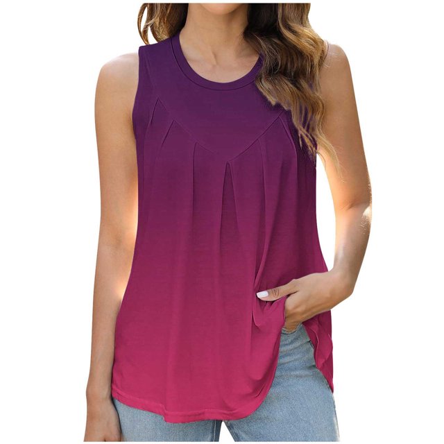 Women Printed Pullover Fashionable Casual Round Neck Top