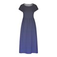 thumbnail image 5 of TopLLC Robe Sans Manches à Col Rond Robe Maxi Sans Manches pour Femmes avec Poches en Lin Ample et Bouffante Caftan Longue Robe Femme Robe en Liquidation, 5 of 5