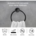 thumbnail image 5 of Towel Ring for Bathroom 304 Stainless Steel Rust Proof Black, 5 of 5