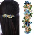 thumbnail image 1 of Women Rhinestone Hair Clip Flower Decor Butterfly Hair Barrette French Barrette, 1 of 10