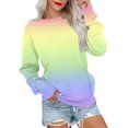 thumbnail image 2 of Meichang Sweat-Shirt pour Femmes Manches Longues Col Rond Ample Pull Tunique Décontractée Confortable Fall avec Poche, 2 of 6